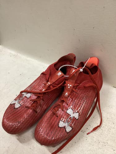 Used Under Armour Adult FB Cleats Red Senior 10.5 11725-S000504731