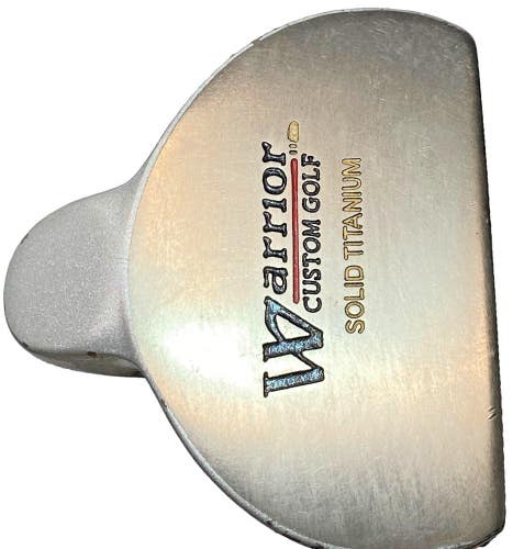 Warrior Golf Solid Titanium 3-Ball Mallet Putter RH Steel Shaft 35" New Mid Grip