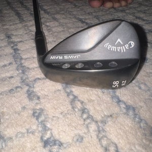 Callaway Jaws Raw Right Handed Wedge Regular Flex 58 Degree Steel Shaft (Used)