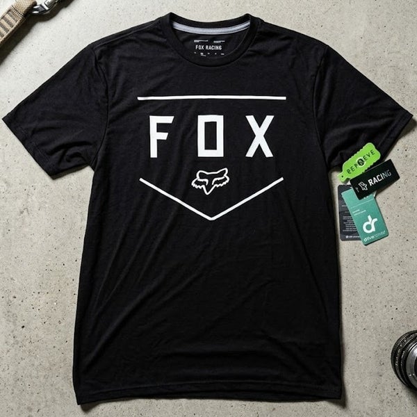 NWT Fox Racing Mens Medium Black Drirelease Tech T-Shirt MTB Motocross