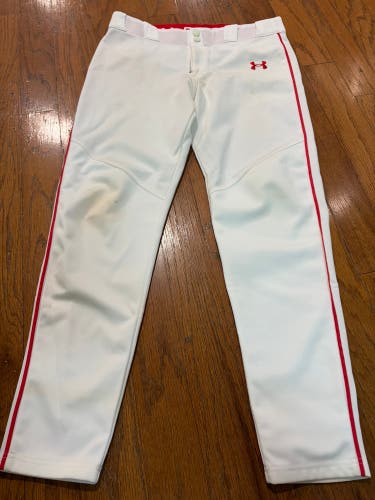 White Men's XL Youth Under Armour Game Pants (Used)