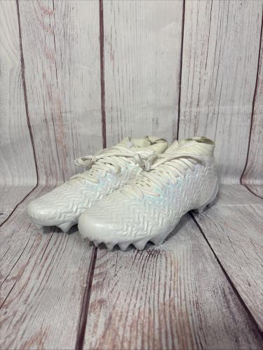 Under Armour Spotlight Pro White Iridescent Football Cleats Mens