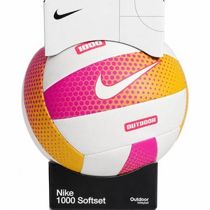 Nike 1000 Softset Outdoor Volleyball White Pink Yellow Size 5 New in Box