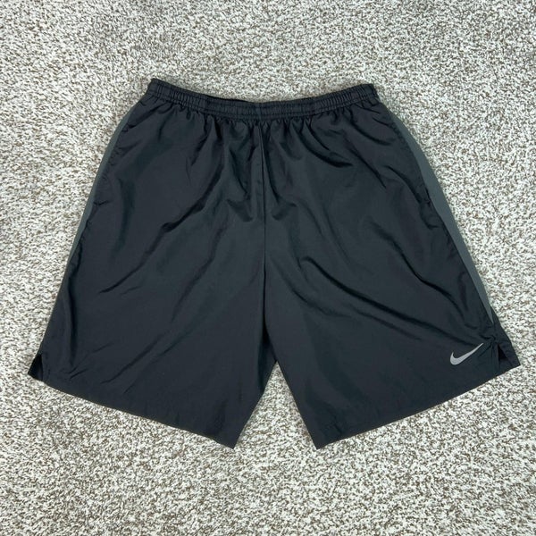 Nike Shorts Mens Large Black Dri FIT Mesh Lined Athletic Gym Workout Running