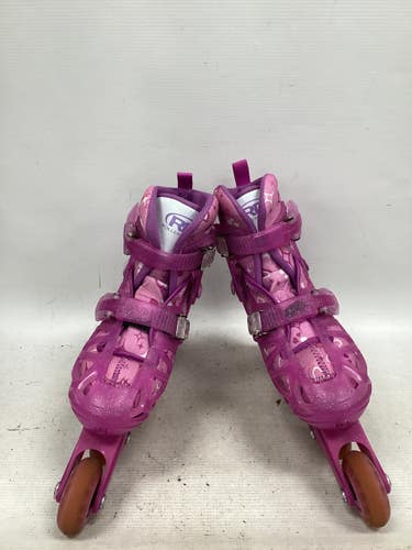Used RollerDerby ADJUSTABLE ROLLERBLADES Child Rec Fitness Skates Purple Adjustable 11851-S000049058
