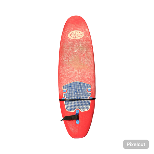 Used BLOO TIDE FOAMIE Surfboard Red 8Ft 10299-S000312035
