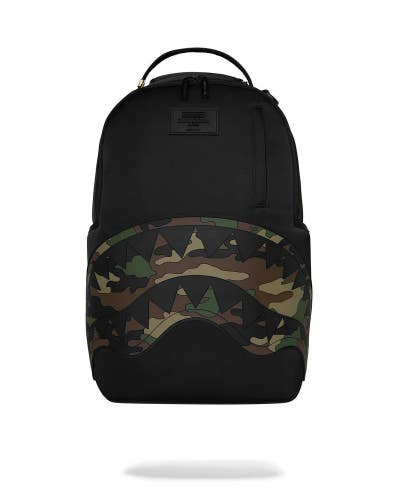Sprayground Shark Central: Ghost Mode Backpack Unisex Black Camo Outdoor SPR297