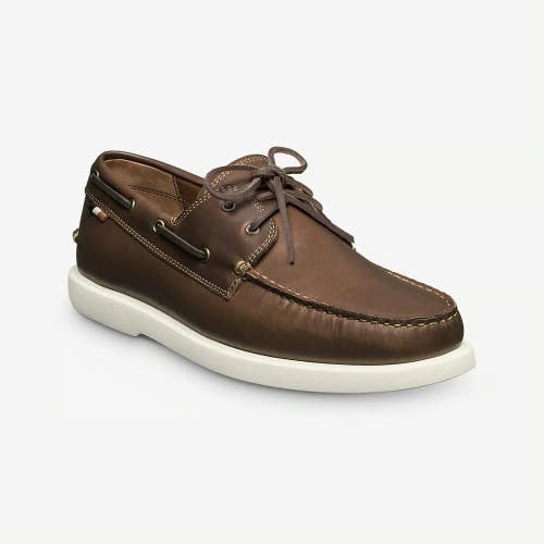 Allen Edmonds Panama Men's 9 D Brown Leather Moc Toe Casual Boat Shoe RHS8976