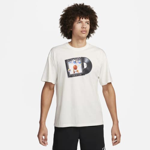 Nike Max90 Basketball T-Shirt Men XL White Graphic Print Cotton Loose Fit SRT697