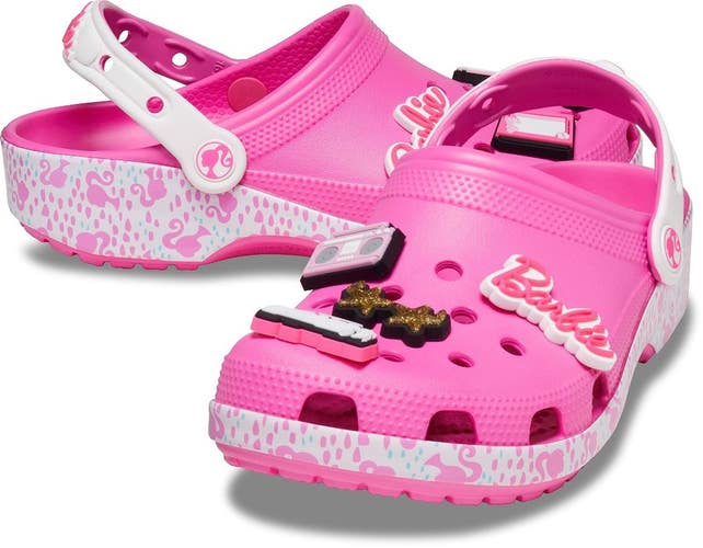 Crocs Barbie Classic 208817-6QQ Clogs Men's Electric Pink Slip On Shoes KFC789