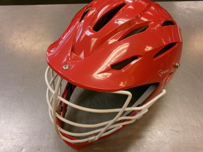 Used Schutt RIVAL Lacrosse Helmet Red One Size 11339-S000204368