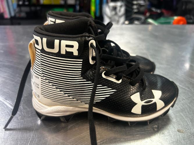 Used Under Armour Youth FB Cleats Black Youth 12.0 11868-S000070593