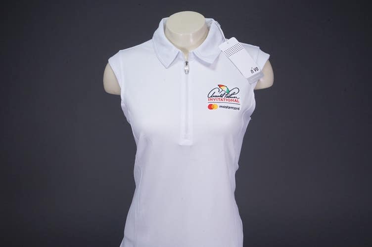 ARNOLD PALMER INVITATIONAL API BAY HILL WHITE NIVO COLLARED TANK WOMENS S