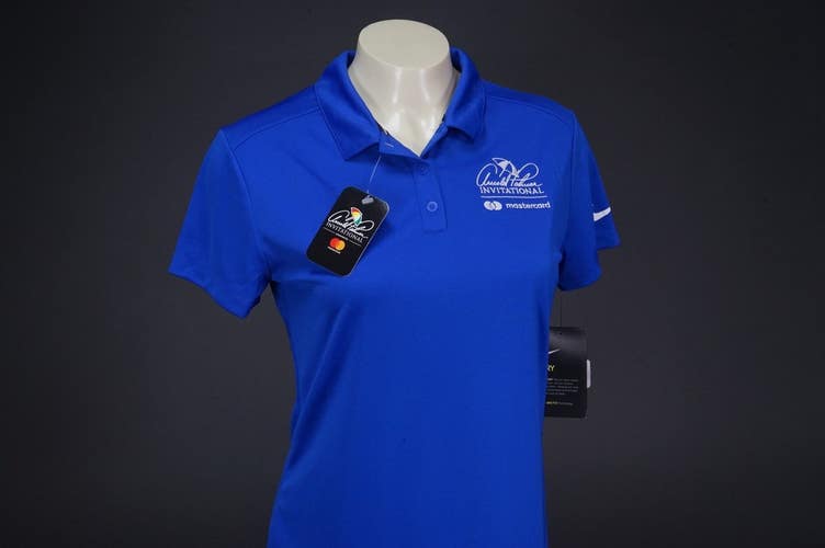 ARNOLD PALMER INVITATIONAL API BLUE DRI-FIT NIKE COLLARED SHIRT WOMENS S