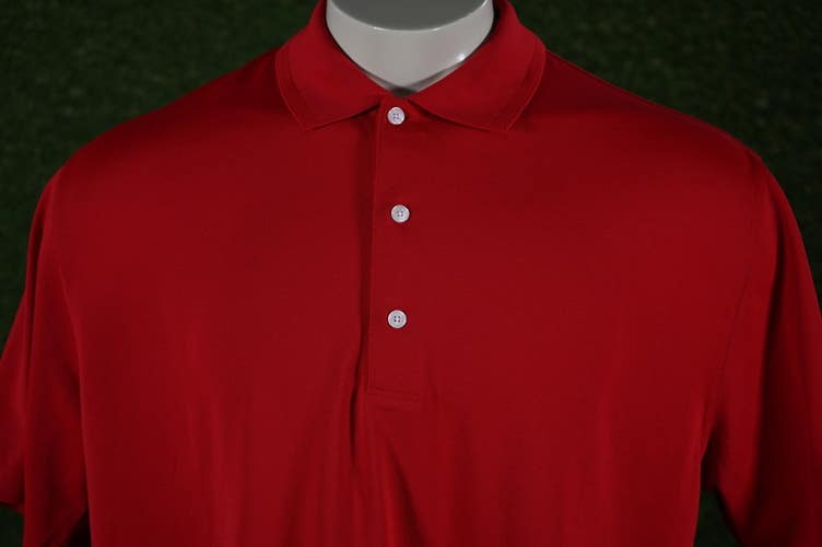 MENS LARGE GREG NORMAN SHARK UNLV REBELS TEAM RED SHIRT, GOLF POLO ~ L@@K!