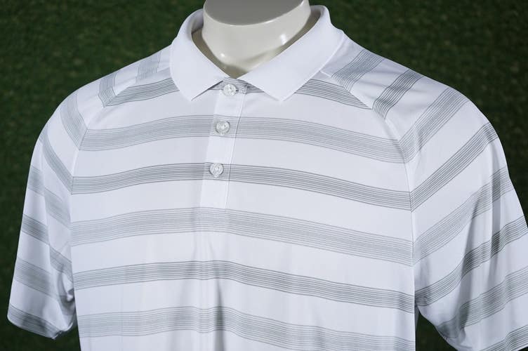 OAKLEY UNLV REBEL GOLF FOUNDATION LARGE WHITE / GRAY SHIRT GOLF POLO ~ L@@K!!