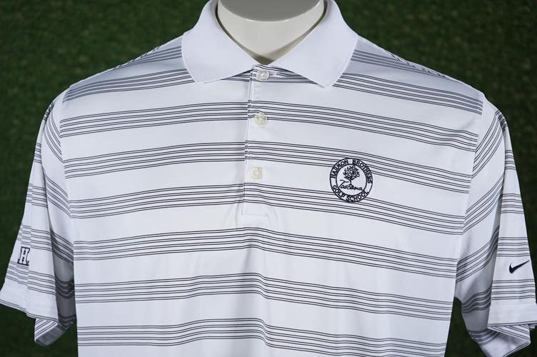 MENS LARGE NIKE DH HARMON BROTHERS GOLF SCHOOL TACOMA POLO SHIRT ~ L@@K!!