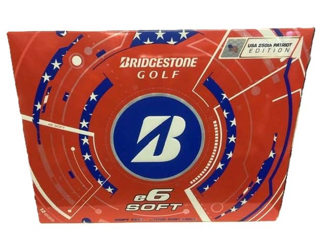 Bridgestone e6 Soft USA 250th Patriot Edition Golf Balls (White, 12pk) 1dz NEW