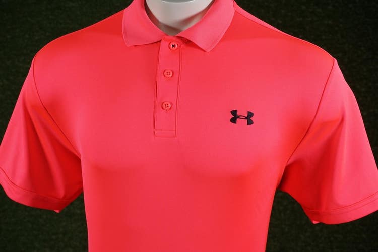 MENS LARGE UNDER ARMOUR HEAT GEAR GOLF POLO, NWOT ~ L@@K!