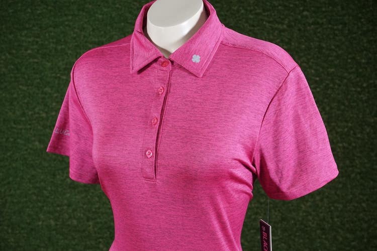 WOMENS MEDIUM BLACK CLOVER PREMIER POLO LIVE LUCKY GOLF POLO PINK, NWT