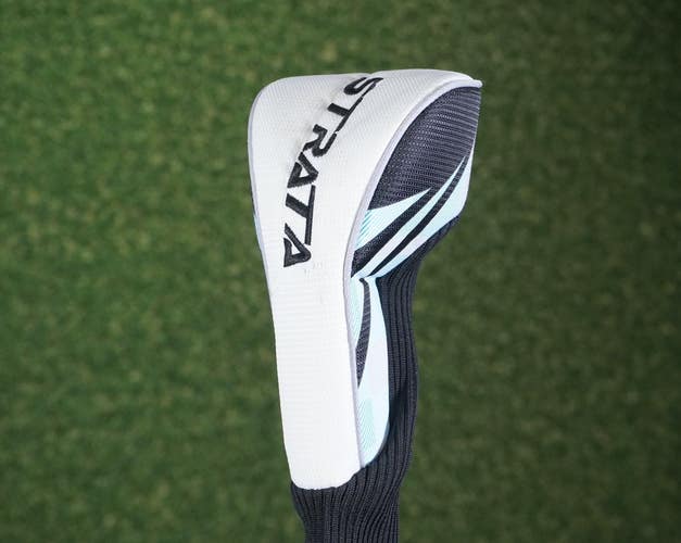 STRATA 3 FAIRWAY WOOD HEADCOVER, GOLF WHITE LIGHT BLUE ~ L@@K!!