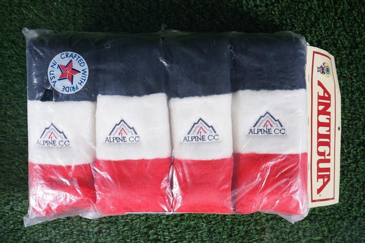 VINTAGE ANTIGUA ALPINE COUNTRY CLUB 4 HEADCOVERS SET, RED / WHITE / BLUE ~ W@W!!