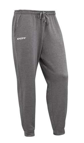 NEW CCM Team Fleece Cuffed Jogger, Dark Gray Heather, Sr. XL