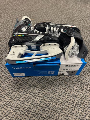 Bauer Supreme F50 Pro Hockey Skates Size 4.5 (New) Fit 2
