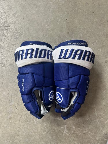 15” Warrior Alpha DX Pro Toronto Maple Leaf Gloves Pro Stock New)