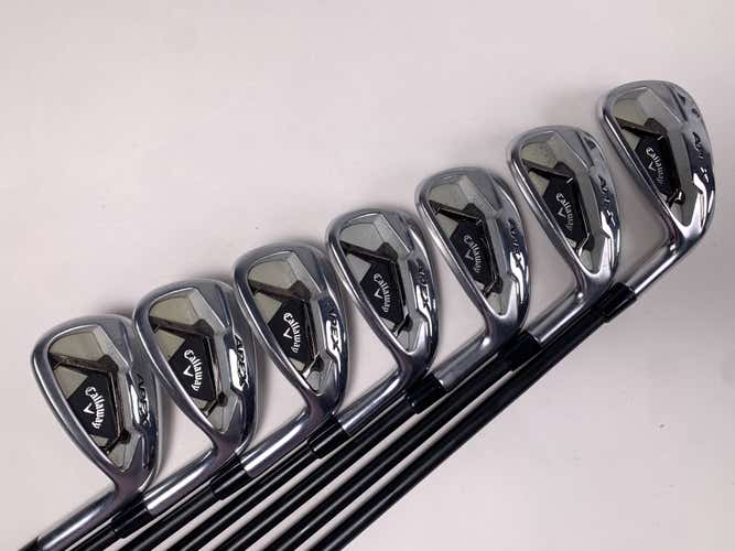 Callaway Apex 19 Iron Set 5-PW+AW KBS Max Graphite Iron 65 Regular Mens RH -3/4"