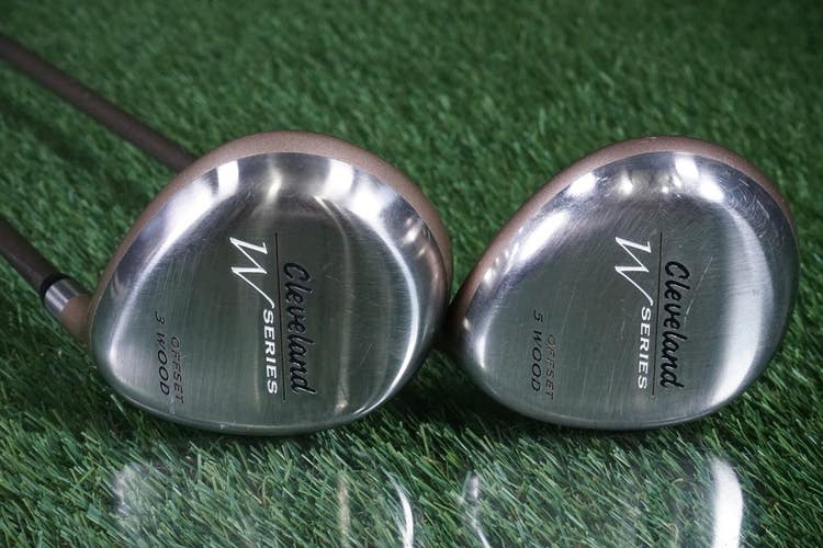 CLEVELAND GOLF W SERIES OFFSET WOODS SET 3W, 5W WOMEN'S FLEX ANTI-SLICE ~ W@W!!