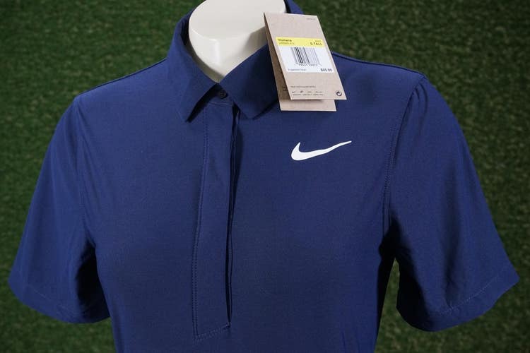 WOMENS SMALL TALL NIKE DRI-FIT ADV TOUR GOLF POLO MIDNIGHT NAVY, NWT