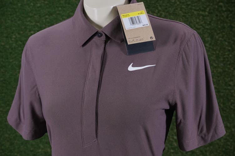 WOMENS SMALL TALL NIKE DRI-FIT ADV TOUR GOLF POLO PLUM ECLIPSE, NWT