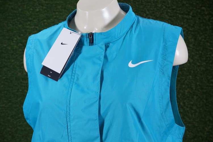 WOMENS MEDIUM TALL NIKE TOUR REPEL ZIPPERED VEST TEAL, NWT