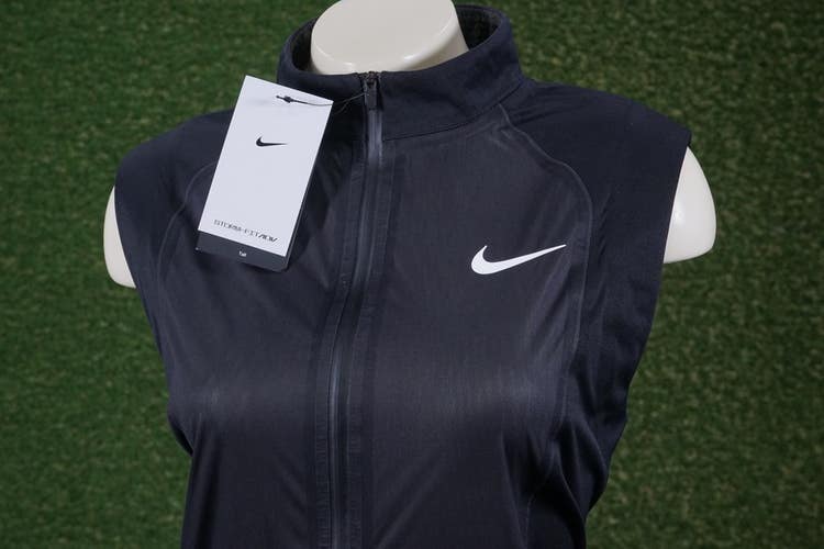 WOMENS MEDIUM TALL NIKE STORM-FIT ADV SLEEVELESS ZIPPERED VEST BLACK, NWT