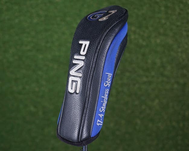 PING G2 FAIRWAY WOOD HEADCOVER 17-4 STAINLESS STEEL BLACK / BLUE ~ L@@K!!