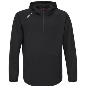 NEW CCM 1/4 Zip Premium Tech Fleece Hoodie, Black. Sr. XXL