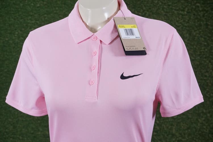 WOMENS SMALL TALL NIKE DRI-FIT VICTORY GOLF POLO SOFT PINK, NWT