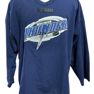 Wichita Thunder Navy CCM Pro Stock Practice Jersey 9532