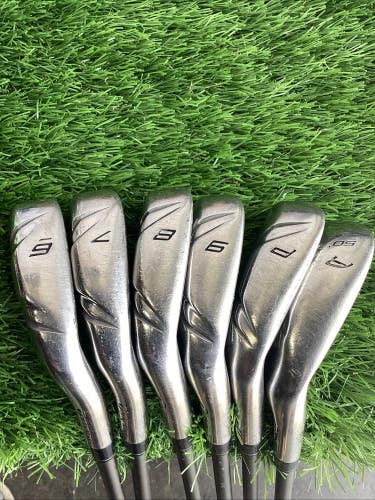 TaylorMade Rocket Ballz RBZ Iron Set 6-PW, AW With M Flex Seniors Graphite Shaft