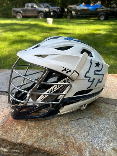 Cascade R White Navy Primetime Mens Adult Lacrosse Helmet