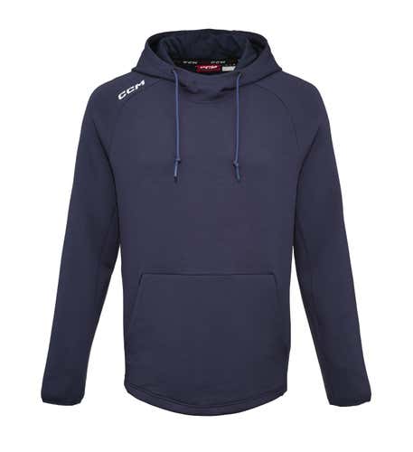 NEW CCM Premium Tech Fleece Hoodie, Navy Blue, Sr. XXL