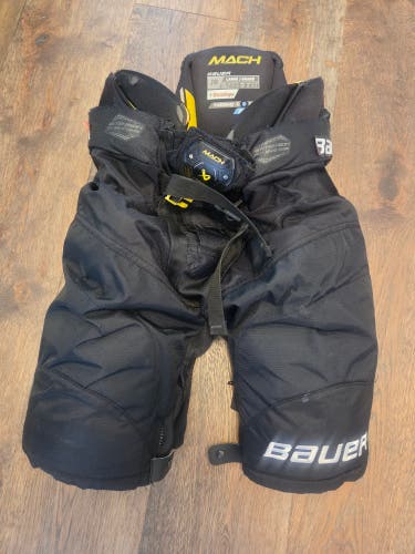 Junior Large black Bauer Supreme Mach Hockey Pants (Used)