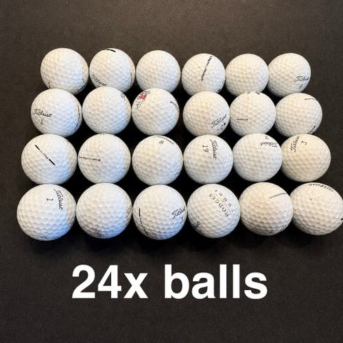 Titleist Pro V1 Golf Balls 24 Pack (2 Dozen) Mint 5A grade clean (Used and recycled)