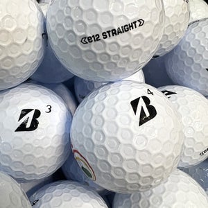 15 Near Mint AAAA White Bridgestone E12 Straight Used Golf Balls