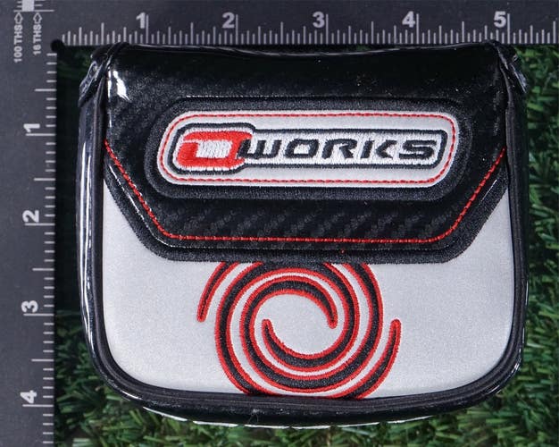 ODYSSEY OWORKS SQUAREMALLET PUTTER HEADCOVER, BLACK / GREY ~ L@@K!!