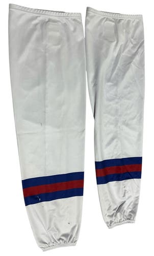 Wichita Thunder Red, White, Blue Pro Stock Game Socks (Used) 78102