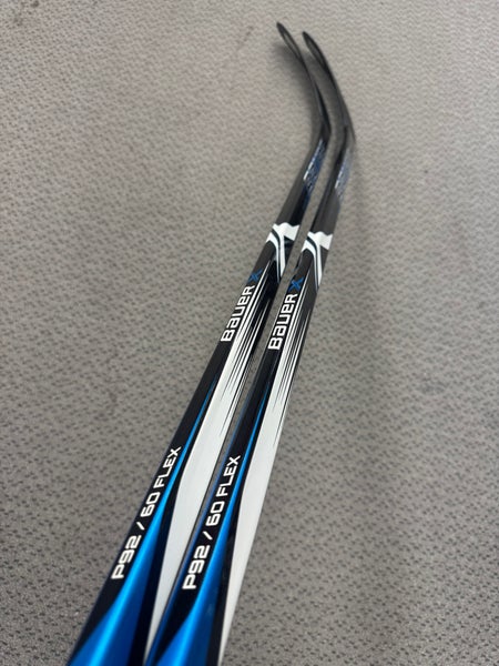2-Pack Intermediate Bauer X Right Handed Hockey Stick P92 60 Flex (New)