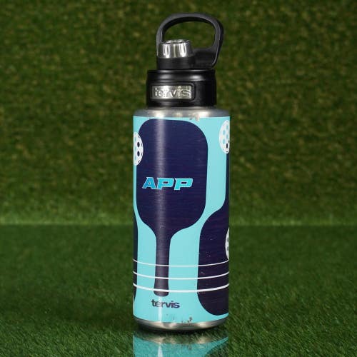 TERVIS PICKEBALL PRO WATER BOTTLE, STAINLESS STEEL BLUE LIGHT BLUE 1L 32OZ