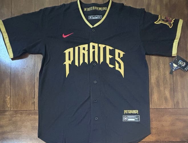 Pittsburgh Pirates Black 2026 City Connect Jersey Adult XL NWT